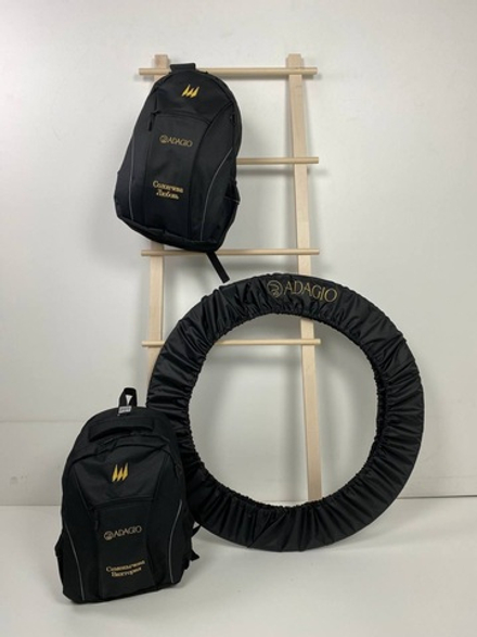 Рюкзак с индивидуальной вышивкой черный (Макси)