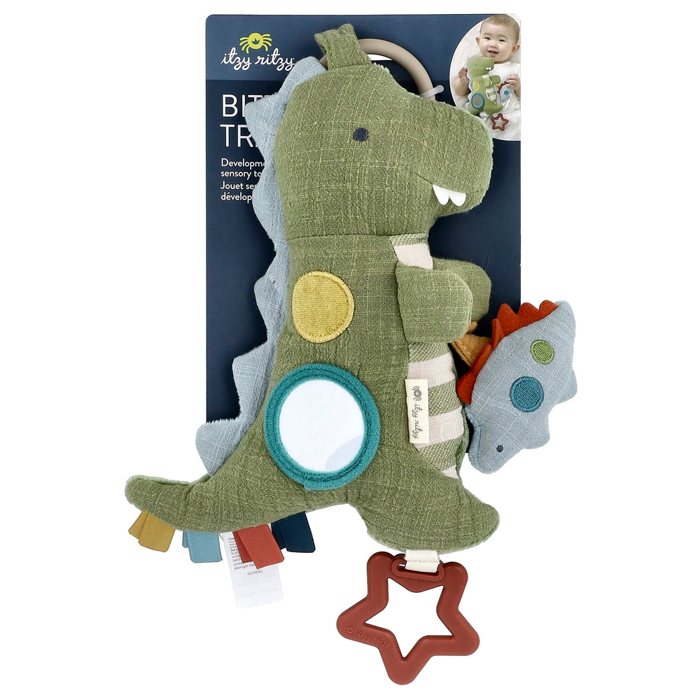 itzy ritzy, Bitzy Traveler™, игрушка для развития чувств, для детей от 0 месяцев, динозавр, 1 шт.