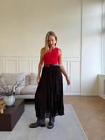 Юбка шифоновая плиссе шоколадный