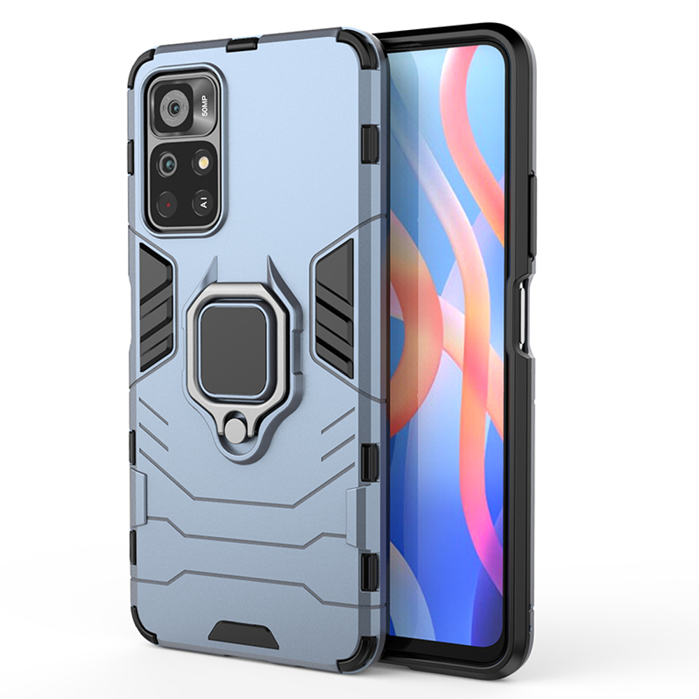 Противоударный чехол с кольцом Panther Case для Xiaomi Poco M4 Pro 5G