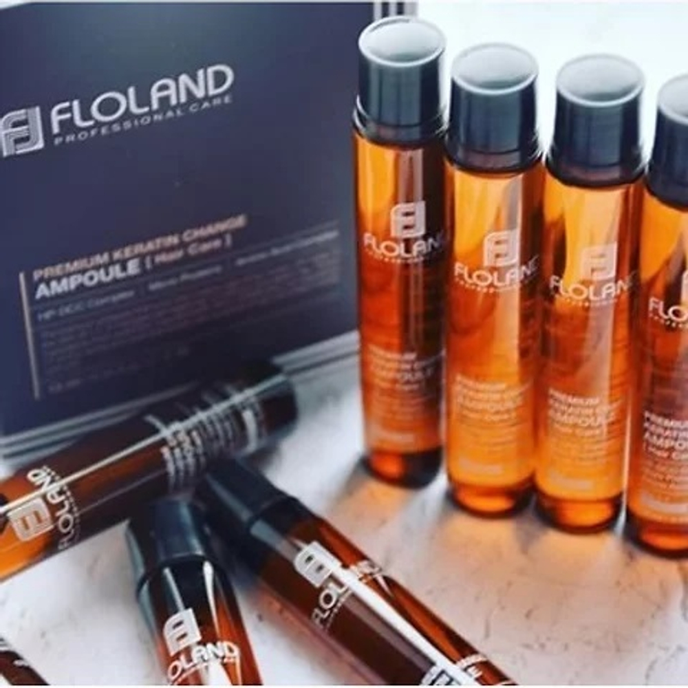 Филлеры для восстановления волос с кератином - Floland Premium Keratin Change Ampoule,13 мл