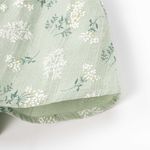 Платье хлопковое с цветочным принтом "Зеленое"