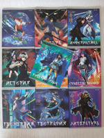 Комплект предметных тетрадей 48 листа А5+. "Аниме", общая. Формат А5+(163*203 мм). Арт.48-9421. С полями. 10 шт.