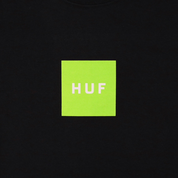  Футболка мужская HUF Essentials Box Logo артикул:TS01666-BLACK - купить в магазине Дайс