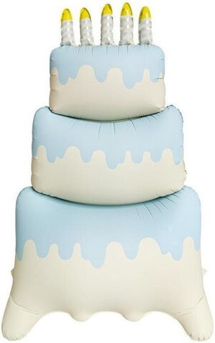 Объемная фигура "Голубой торт со свечами"