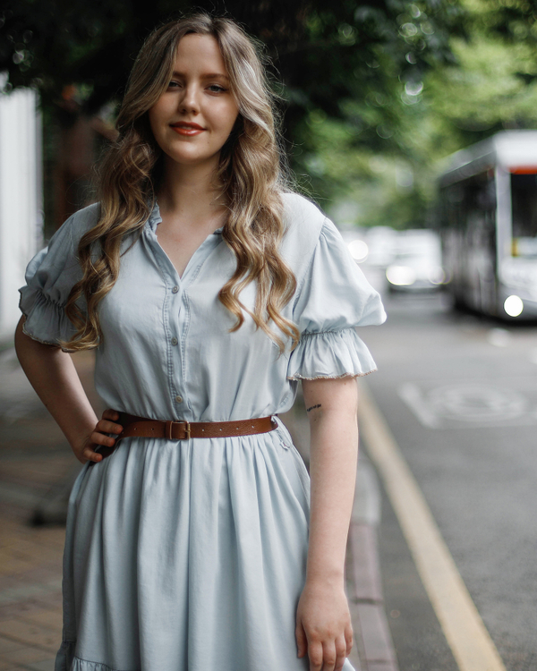 Платье, цвет голубой, Италия