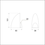 Крепление для полки, 2 кронштейна, хром, Trodos, Пеликан 10, 304033