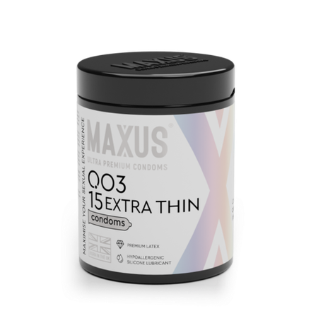 Презервативы MAXUS 003 №15 с железным кейсом, экстремально тонкие X-Edition, 15 шт