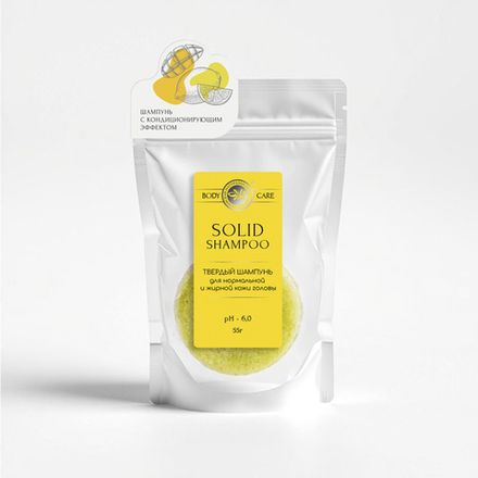 Твердый шампунь "Лимонно-манговая панакота" для нормальной и жирной кожи головы