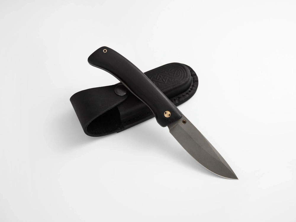 Складной нож "Скаут", сталь Х12МФ, рукоять черный мореный граб