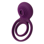 Фиолетовое эрекционное виброкольцо с подхватом мошонки Svakom Tammy Vibrating Double Cock Ring S38