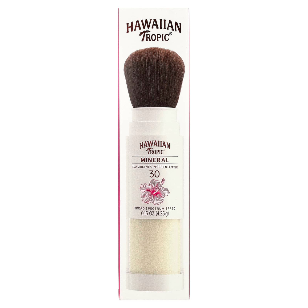 Hawaiian Tropic, Минеральная полупрозрачная солнцезащитная пудра, SPF 30, 4,25 г (0,15 унции)