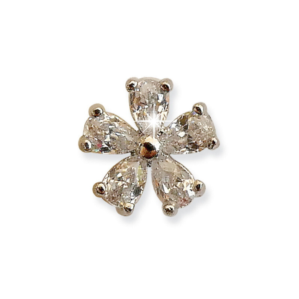 Серьги для ушей Crystal Zircon Petals Titanium post Copper Biojoux BJT959