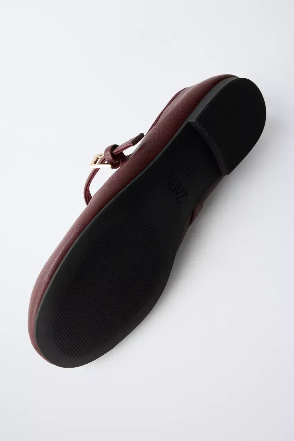 ZARA БАЛЕТКИ С СЕРДЕЧКОМ, ГРАНАТОВЫЙ