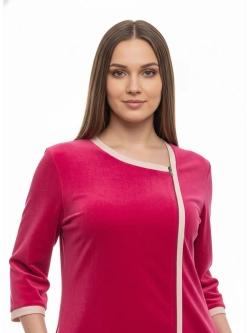 Велюровый домашний халат на молнии