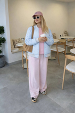 Бомбер женский демисезонный "HN-4" голубой