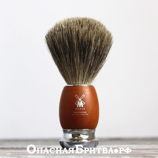 Помазок MUEHLE VIVO, натуральный барсучий ворс, слива