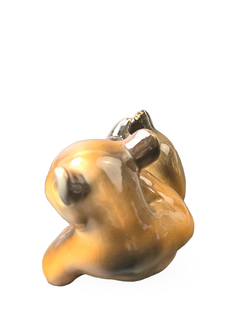 Фарфоровая статуэтка "Медвежонок лежащий" ЛФЗ