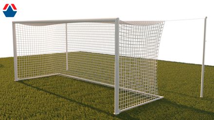 Ворота футбольные 5х2 м алюминиевый профиль 100х120 стационарные под свободно подвешиваемую сетку