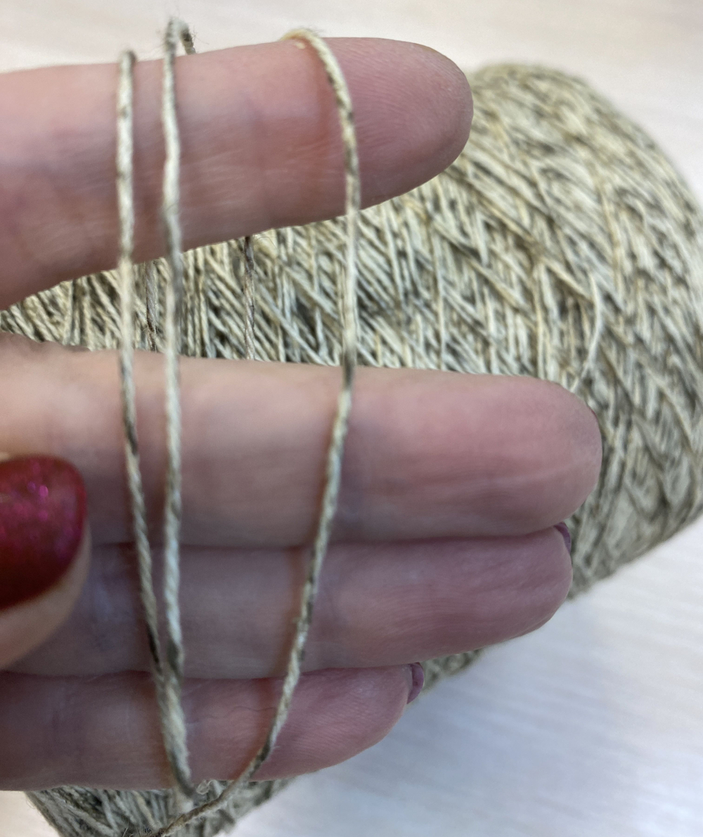 Пряжа на бобине (Италия) 90% лен 10% хлопок 100г - 320м 365г