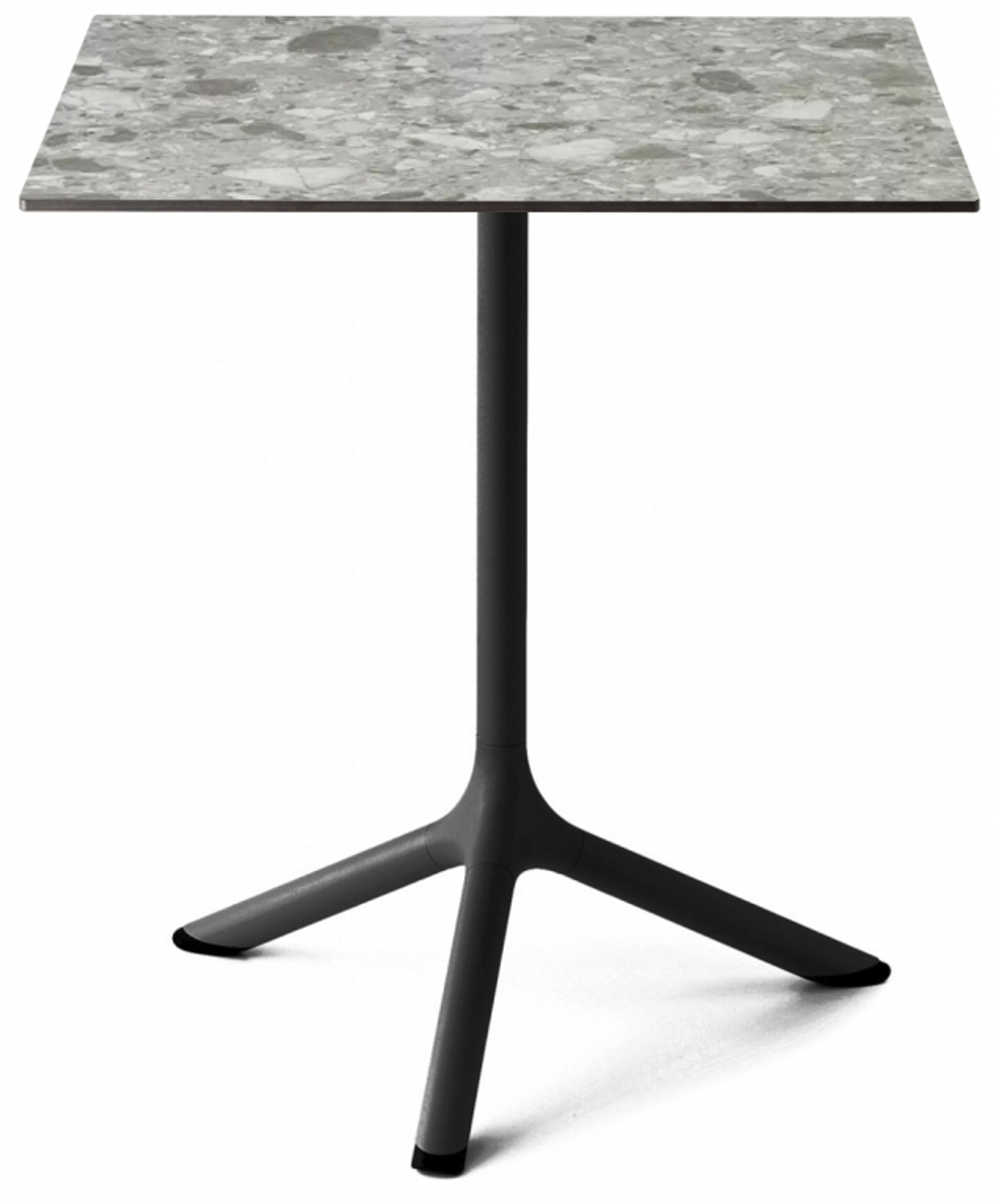 Стол ламинированный обеденный складной Scab Design Tripe Folding, черный, зернистый