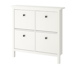 ХЕМНЕС HEMNES Тумба для обуви 107х22х101 см, 4 отделения, белая