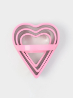 Формы для печенья KONFINETTA «Сердце», набор 3 шт., металл, розовые