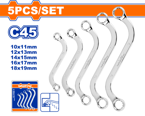 Набор накидных ключей 5 шт (8/32) WADFOW WFR4405