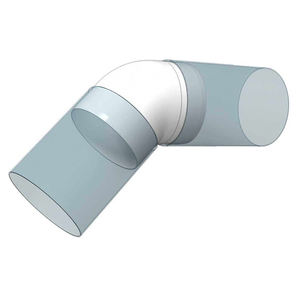 Уголок вентиляционный пластик, d100 мм, кругл, 45 °, Эра, 10ККП