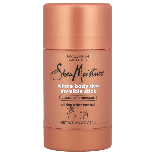 SheaMoisture, Deo Invisible Stick для всего тела, кокос и гибискус, 74 г (2,6 унции)