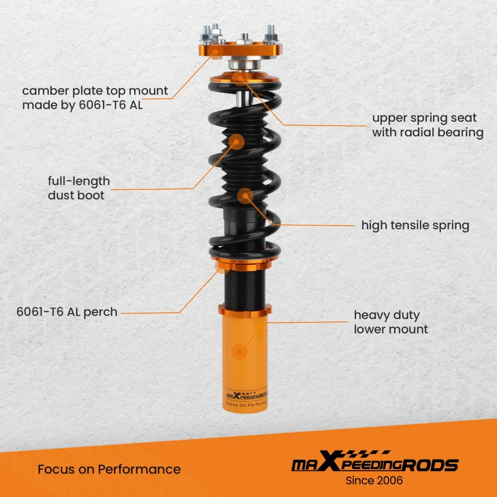 Комплект для автомобиля FORD Mustang GT SN95 Convertible/Coupe 1994-2004 Coilovers Kits 4 Adjustable Height Mounts Racing lowering kit