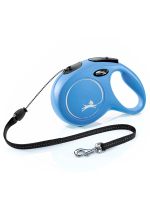 Поводок-рулетка Flexi New Classic S. Трос 8 м. для собак до 20 кг. Синий