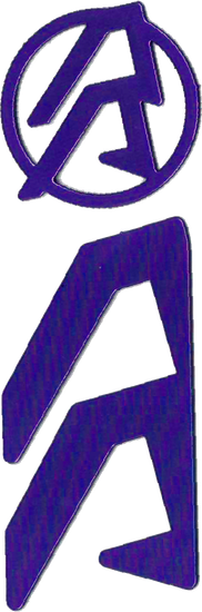Логотипные вставки Alpha-X (цвет:синий, правые)