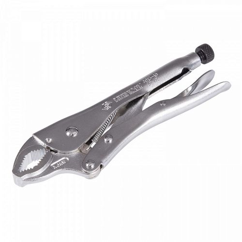 KING TONY (6013-10R) Зажим с фиксатором 250 мм, с закругленными губками