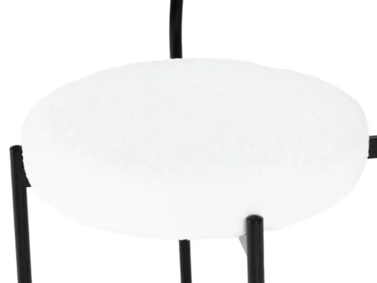 Стул Emaci 880911 белый искусственный мех, черные ножки