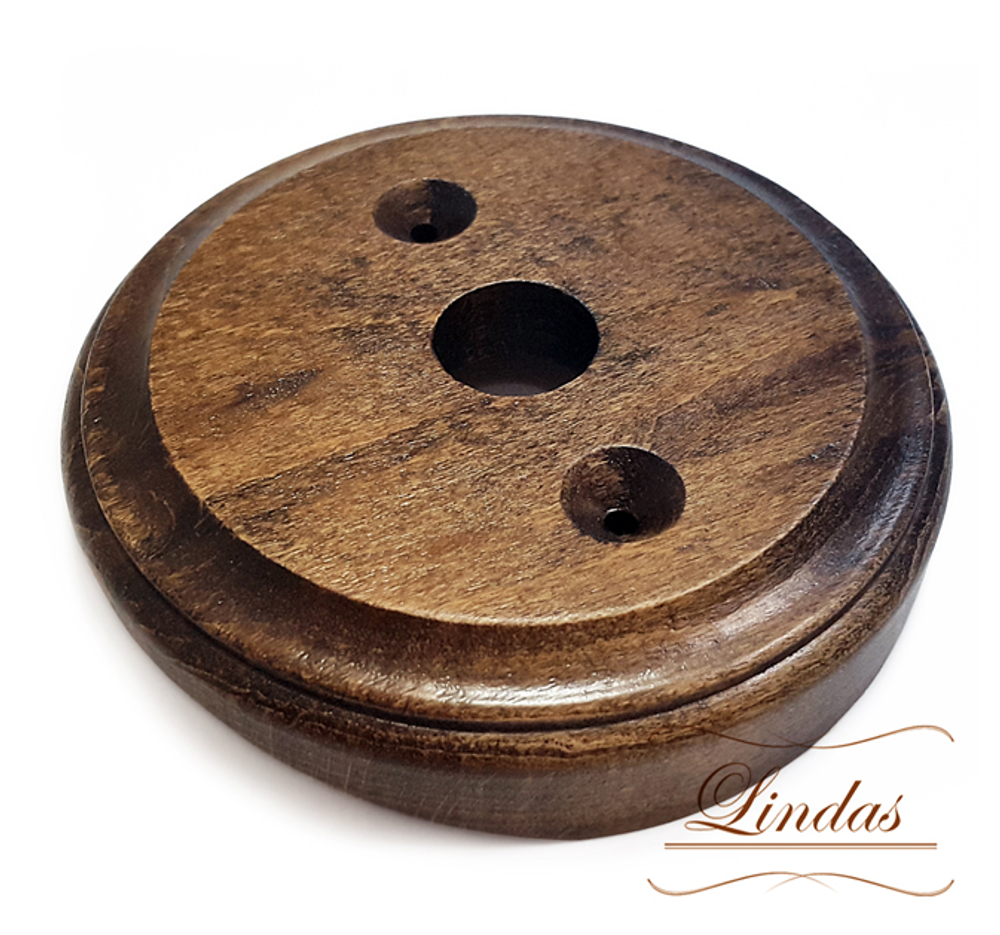 Накладка для распред. коробки на бревно, Орех Лакированный Lindas 25863