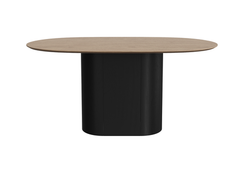 Стол обеденный Type овальный 160*95 см (натуральный дуб, черный)