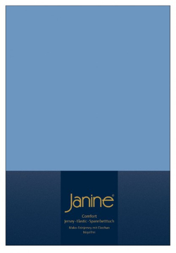 Простыня на резинке 70x90-140 Janine Elastic-Jersey 5002 джинсовая