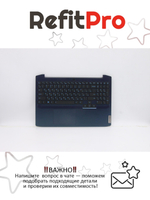 Верхняя панель с клавиатурой (топкейс) для ноутбука Lenovo IdeaPad Gaming 3-15ARH05. раскладка - русская, с подсветкой, синяя (5CB0Z37648), оригинал