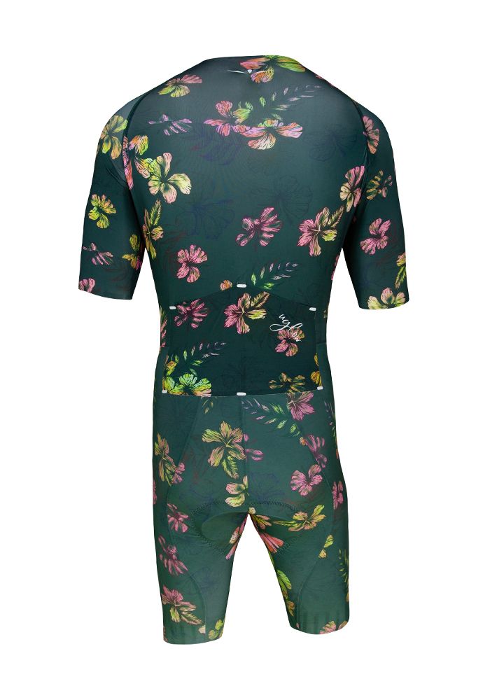 ВЕЛОКОСТЮМ SPEED TT SUIT | HIBISCUS FLORAL DARK GREEN