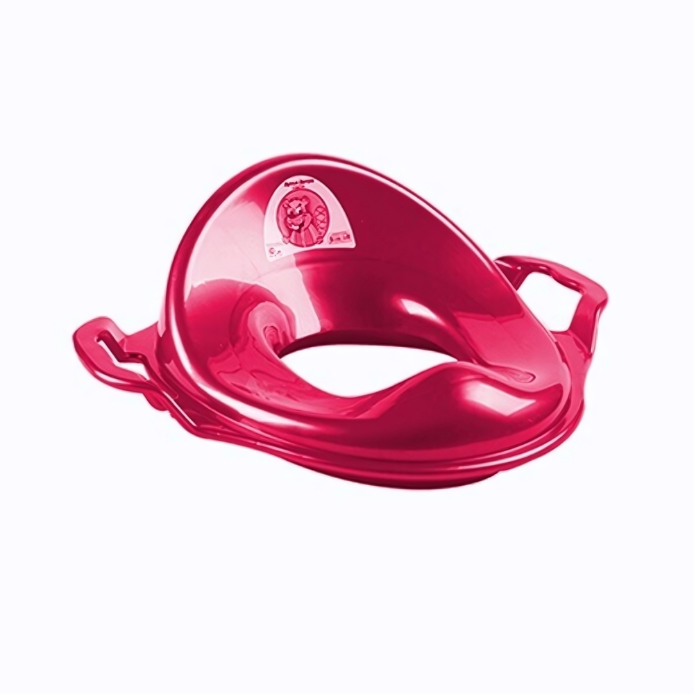 Накладка детская на унитаз (адаптер) с ручками малина