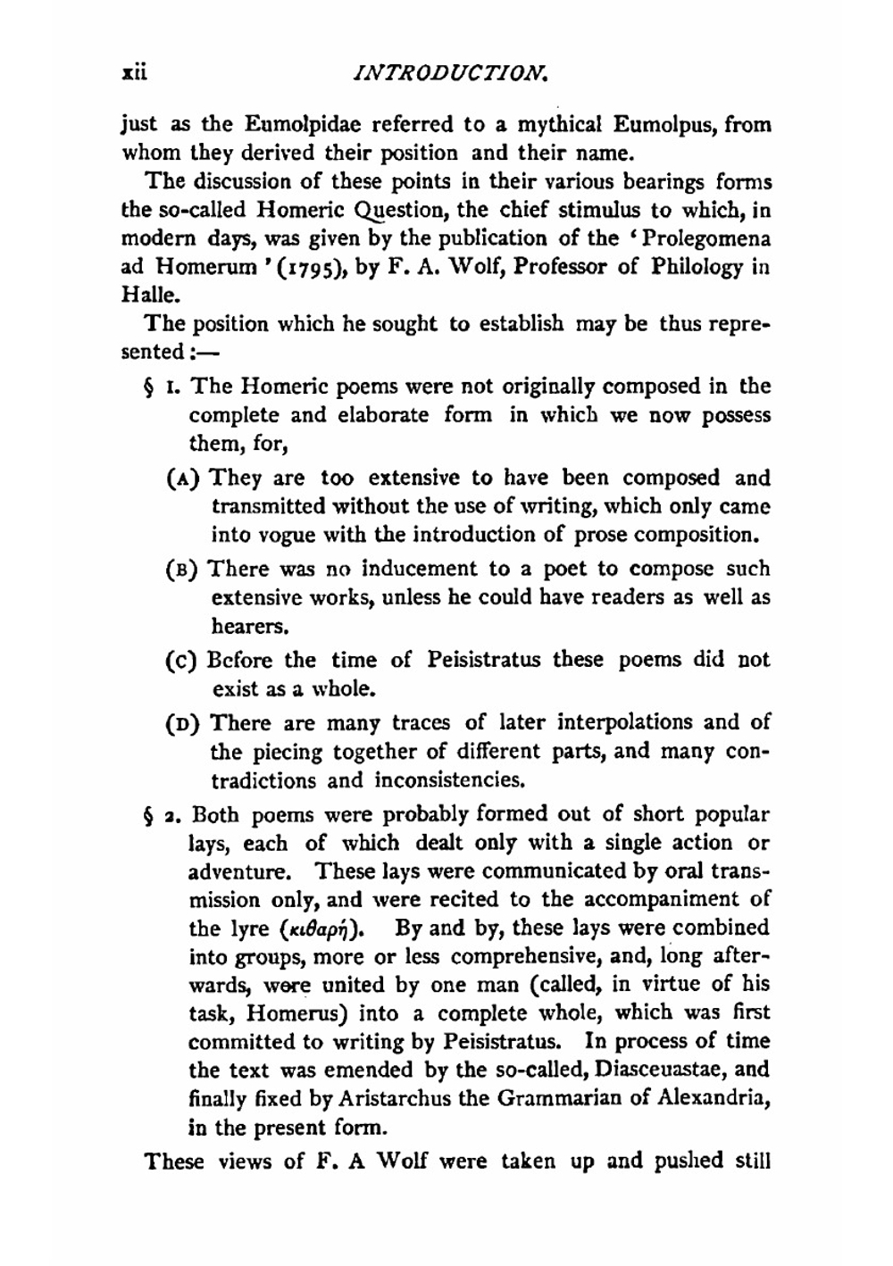 Odyssey: books I-XII. With introd., notes, etc. (Greek Edition) | Homer