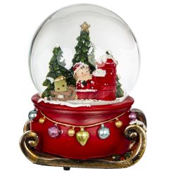 GAEM Фигурка декоративная "Рождество" в стекл шаре (ключ, муз), L11 W10 H14 см