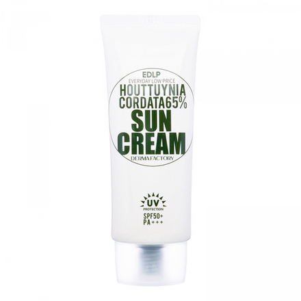 Derma Factory Houttuynia Cordata 65% Sun Cream Солнцезащитный крем с экстрактом цветка хауттюйнии 50мл