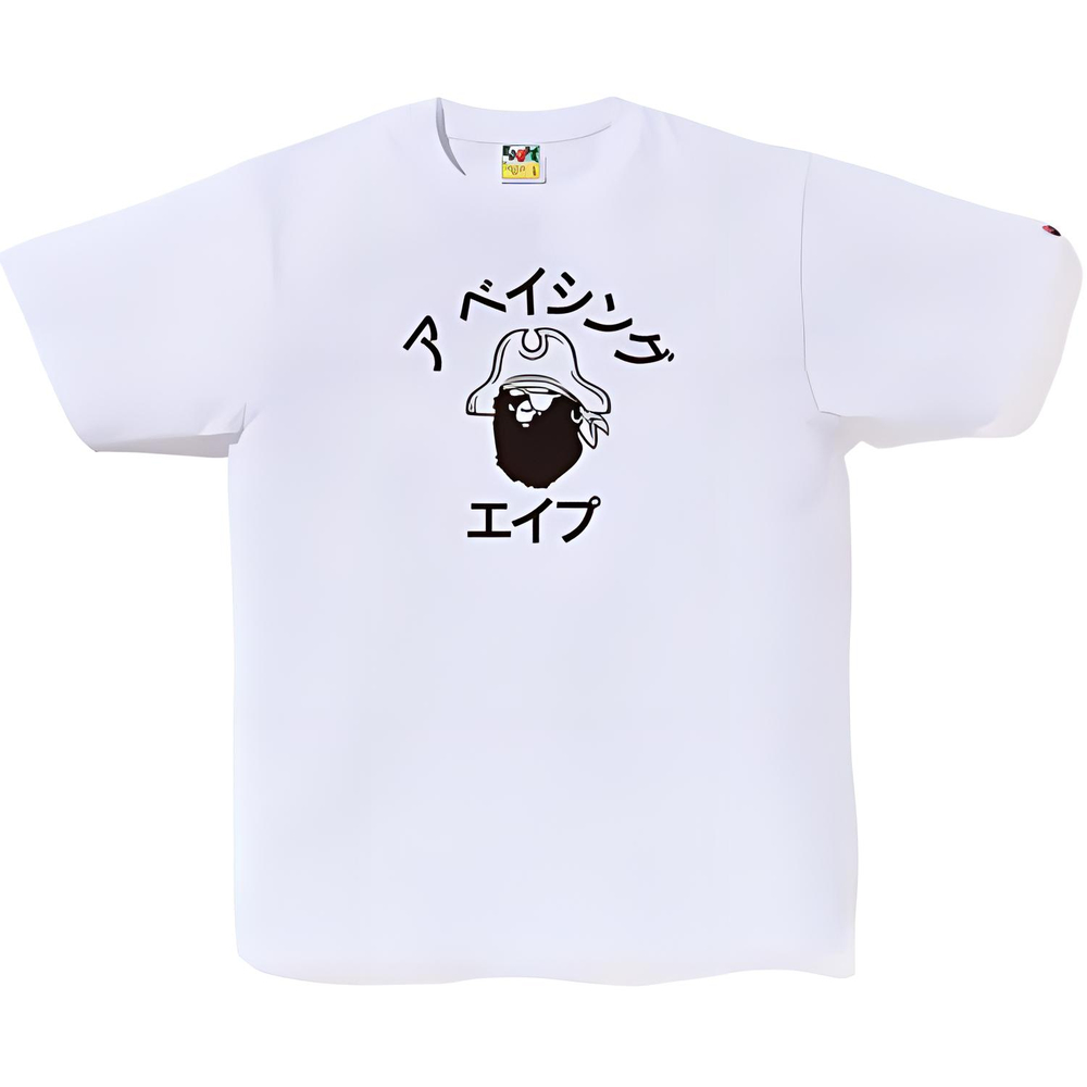 A Bathing Ape Katakana Pirate College Tee
