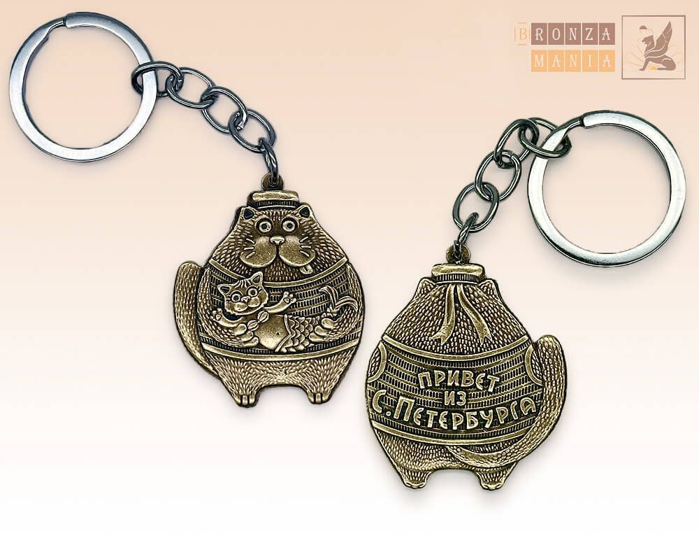 брелок Кот Питерский - Фантазер