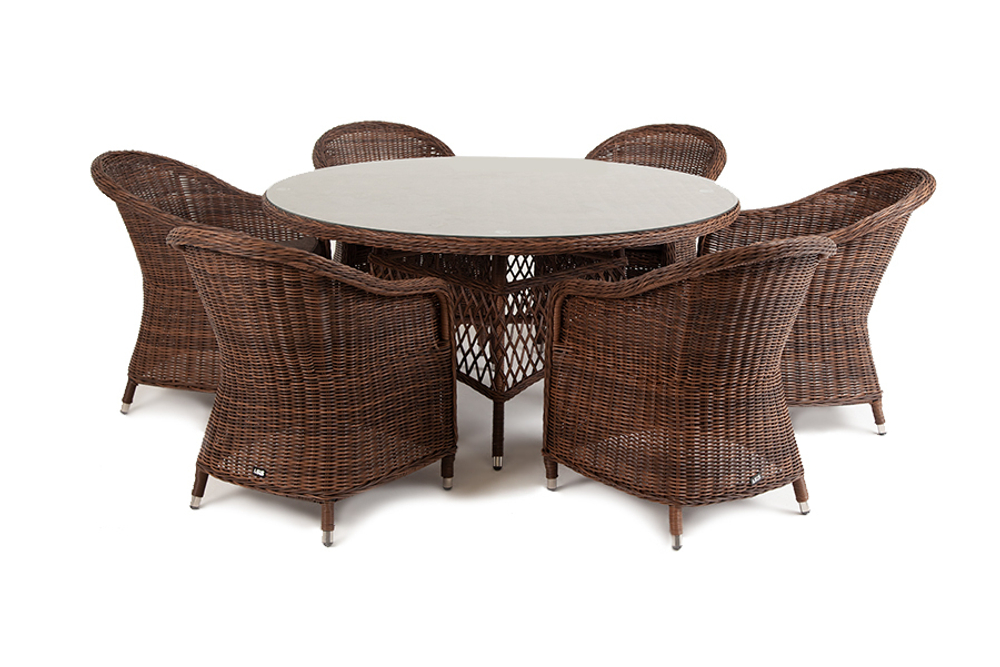 "Эспрессо–150 R" обеденная группа плетеная, цвет коричневый