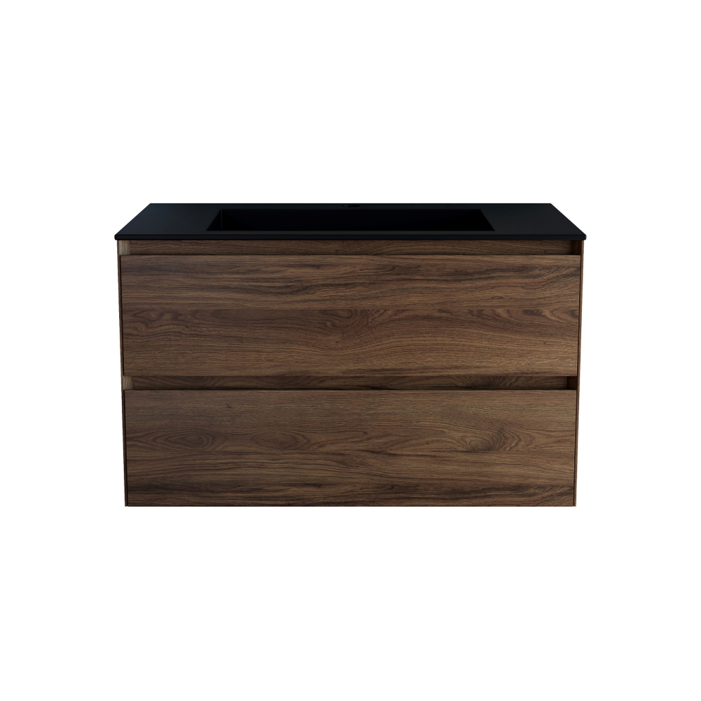 База под раковину Luka 800 подвесная, 2 выкатных ящика soft-close, С.Oak