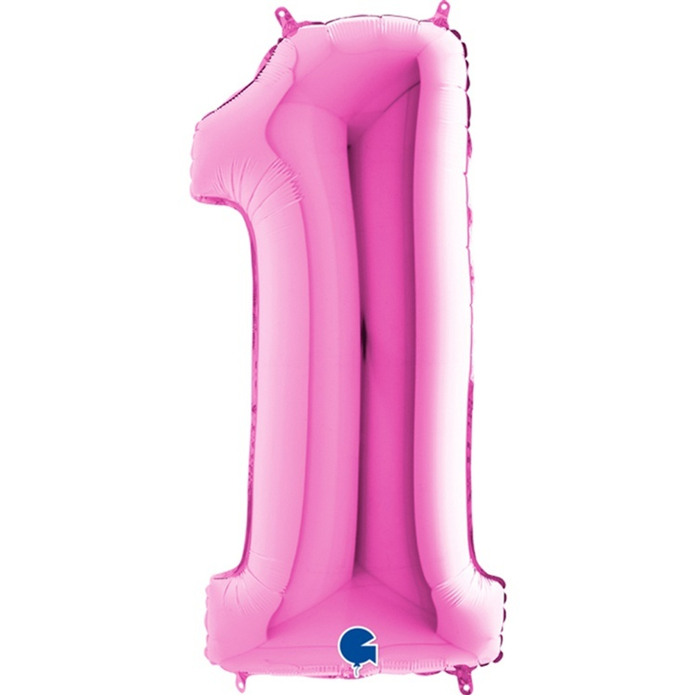 Шар ЦИФРА 1 Pink 40" 102 см