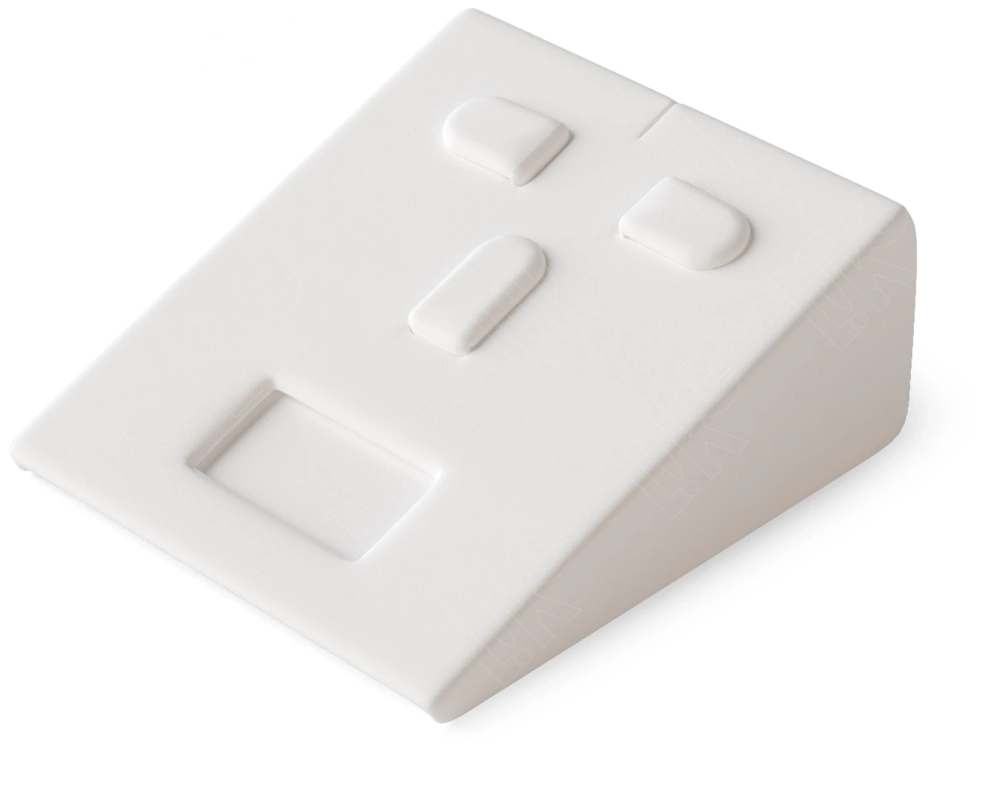 Вкладыш стойка для гарнитура белый с окном для бирки